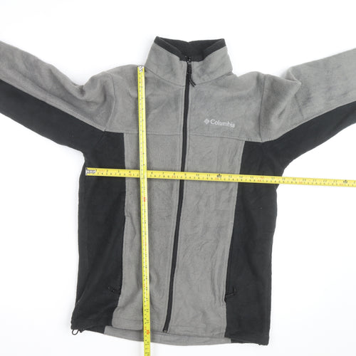 Columbia Men's Grey & Black Fleece Windbreaker Jacket Size S