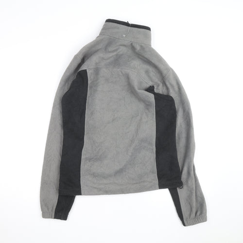 Columbia Men's Grey & Black Fleece Windbreaker Jacket Size S