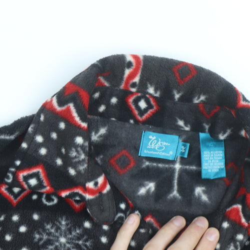 Weekend Edition Men's Multicoloured Fleece Jacket Size M Fair Isle Pattern