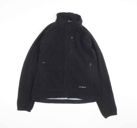 Patagonia Women's Black Fleece Full Zip Jacket Size L Outdoor Hiking