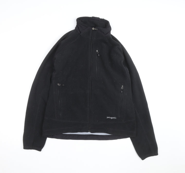 Patagonia Women's Black Fleece Full Zip Jacket Size L Outdoor Hiking