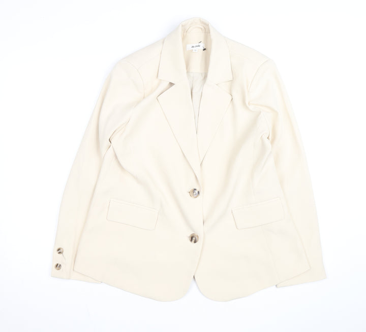 The Frolic Women’s Ivory Single-Breasted Blazer UK 8