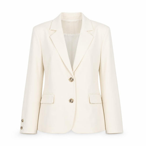 The Frolic Women’s Ivory Single-Breasted Blazer UK 8