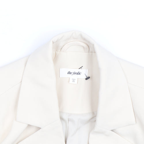 The Frolic Women’s Ivory Single-Breasted Blazer UK 8