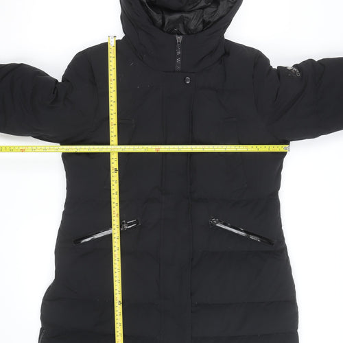 Adidas Womens Black Long Hooded Puffer Coat XL Winter Jacket