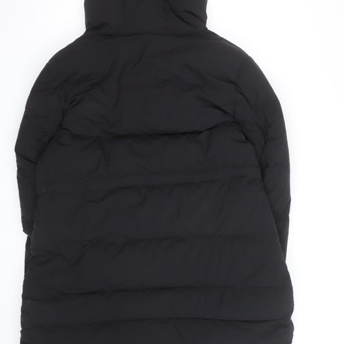 Adidas Womens Black Long Hooded Puffer Coat XL Winter Jacket