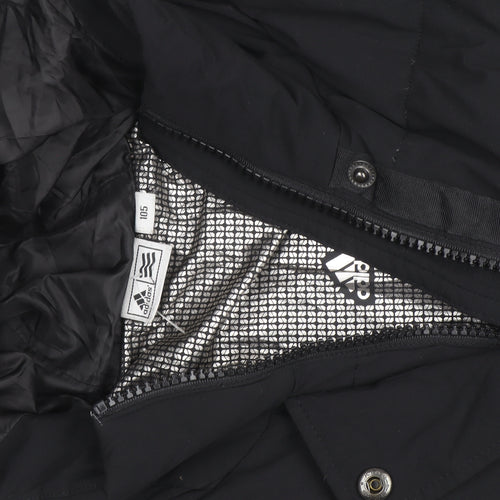Adidas Womens Black Long Hooded Puffer Coat XL Winter Jacket