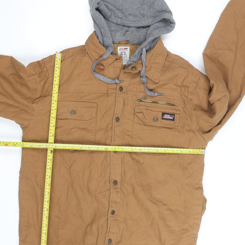 Dickies Men's Brown Hooded Workwear Jacket Size M 38in Cotton Blend