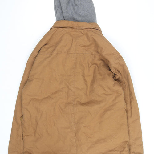 Dickies Men's Brown Hooded Workwear Jacket Size M 38in Cotton Blend