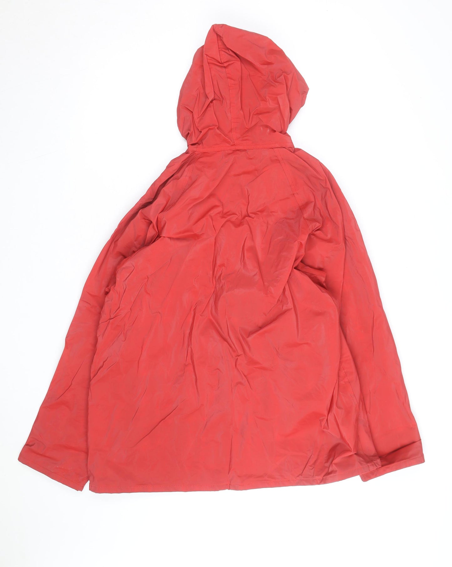JG Hook Womens Red Hooded Waterproof Rain Coat Jacket M