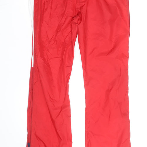 Tommy Jeans Women's Red Track Pants S Water Resistant Activewear Trousers