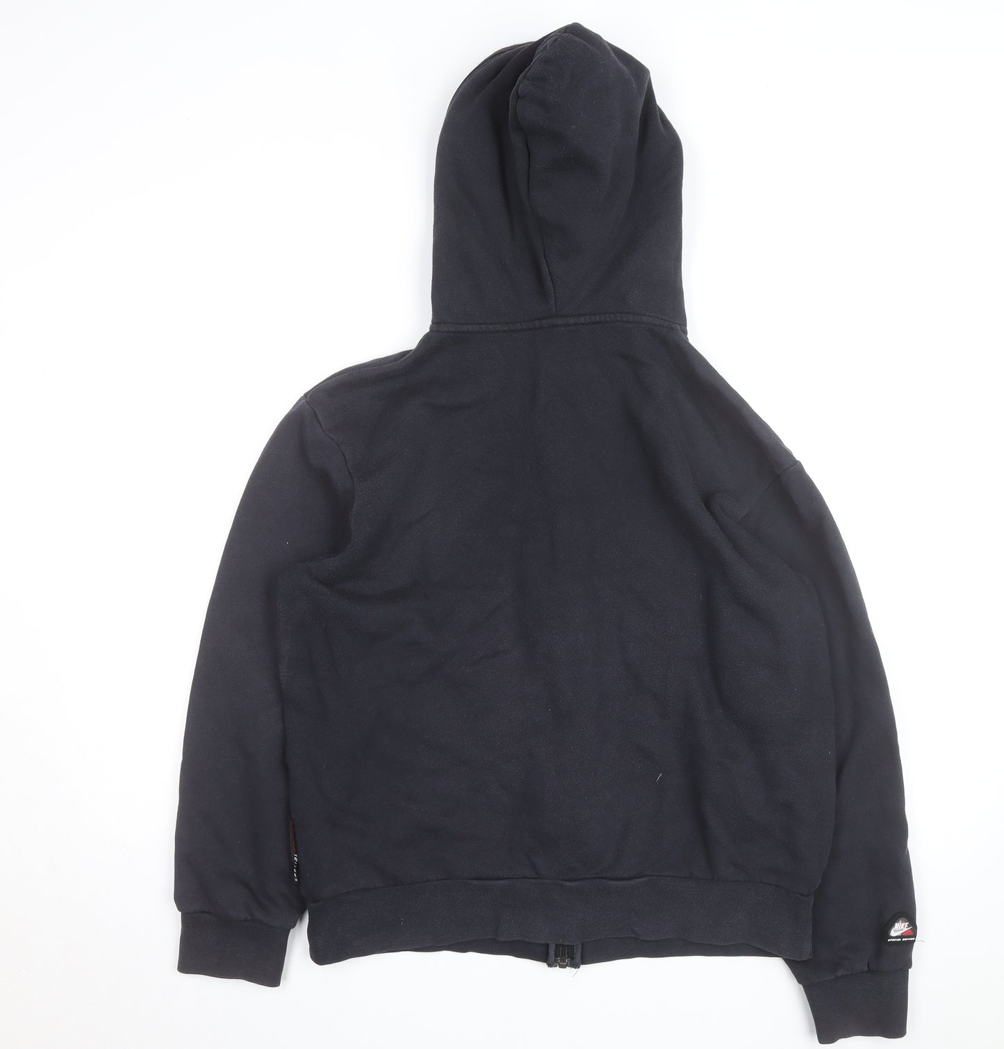 Nike Men's Black Full Zip Hoodie M Red Lined Sportswear
