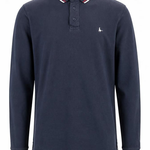 Jack Wills Men's Navy Long Sleeve Polo T-Shirt Size M Cotton Classic Fit