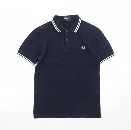 Fred Perry Men's Blue Slim Fit Polo Shirt XS Cotton