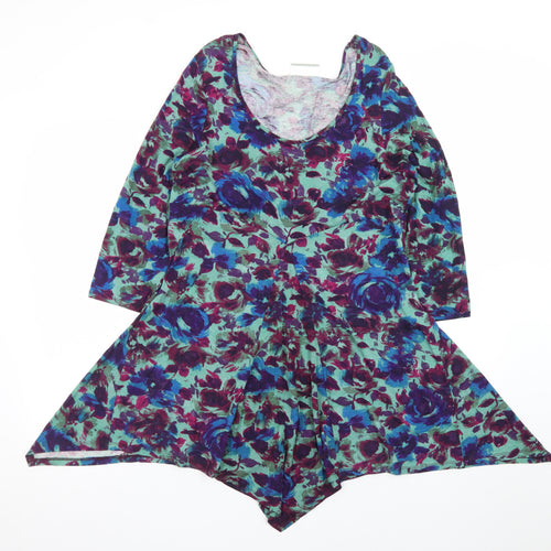 Wallis Women Multicoloured M Asymmetric Floral Dress