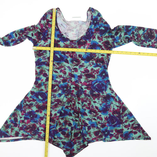 Wallis Women Multicoloured M Asymmetric Floral Dress