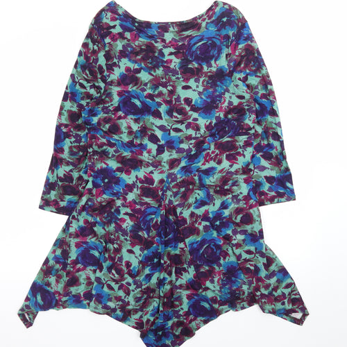 Wallis Women Multicoloured M Asymmetric Floral Dress