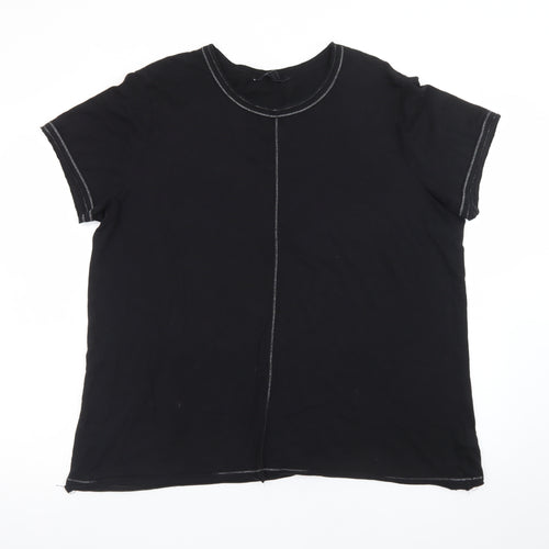 Next Women’s Black Short Sleeve Basic T-Shirt UK 20