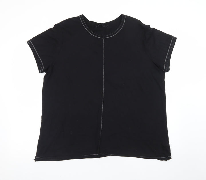 Next Women’s Black Short Sleeve Basic T-Shirt UK 20