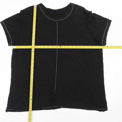 Next Women’s Black Short Sleeve Basic T-Shirt UK 20