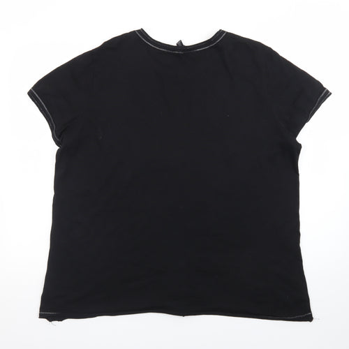 Next Women’s Black Short Sleeve Basic T-Shirt UK 20