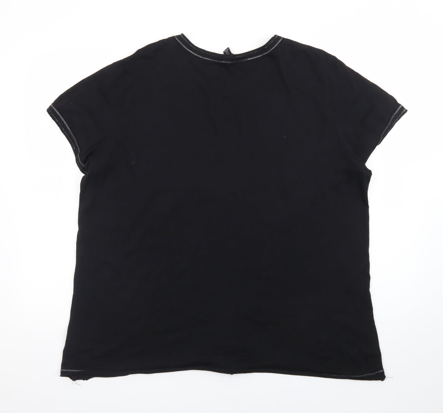 Next Women’s Black Short Sleeve Basic T-Shirt UK 20