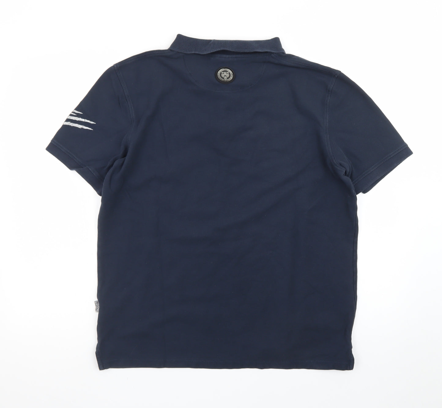 Plein Sport Men's Navy Blue Polo Shirt Size 2XL Cotton Classic Fit