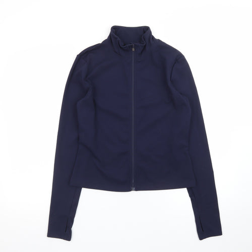 H&M Move Women's Blue Soft Shell Zip Jacket Size 12
