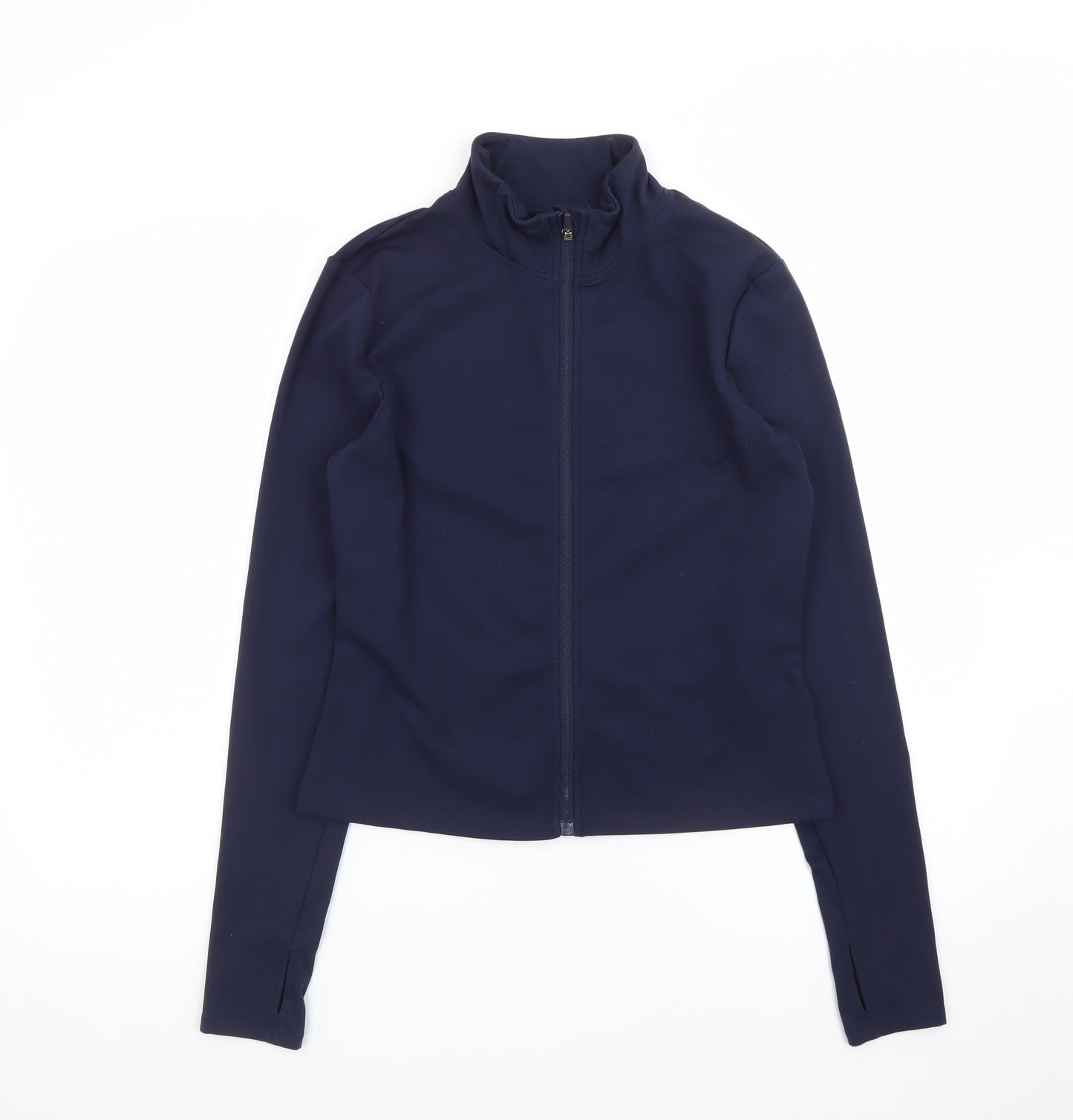 H&M Move Women's Blue Soft Shell Zip Jacket Size 12