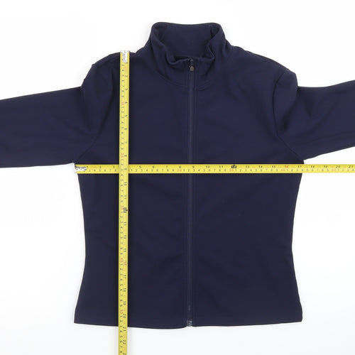 H&M Move Women's Blue Soft Shell Zip Jacket Size 12