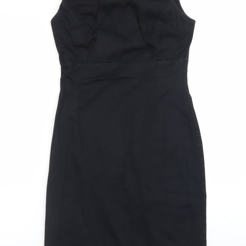 Orsay Women's Black Sheath Dress Size 6 Sleeveless Knee Length