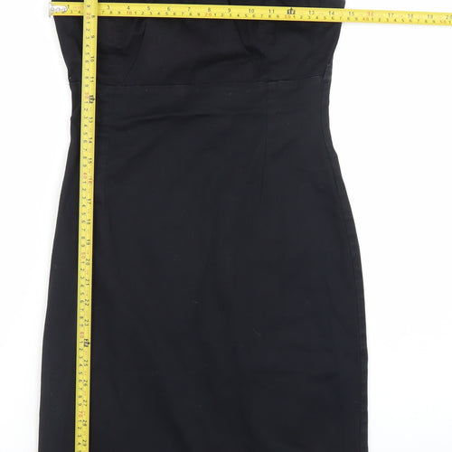 Orsay Women's Black Sheath Dress Size 6 Sleeveless Knee Length