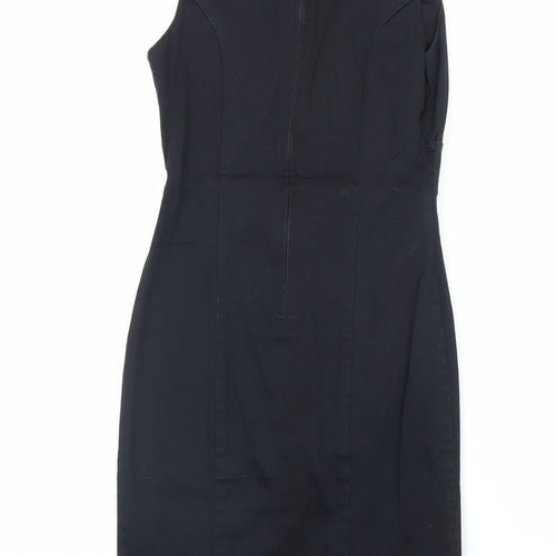 Orsay Women's Black Sheath Dress Size 6 Sleeveless Knee Length
