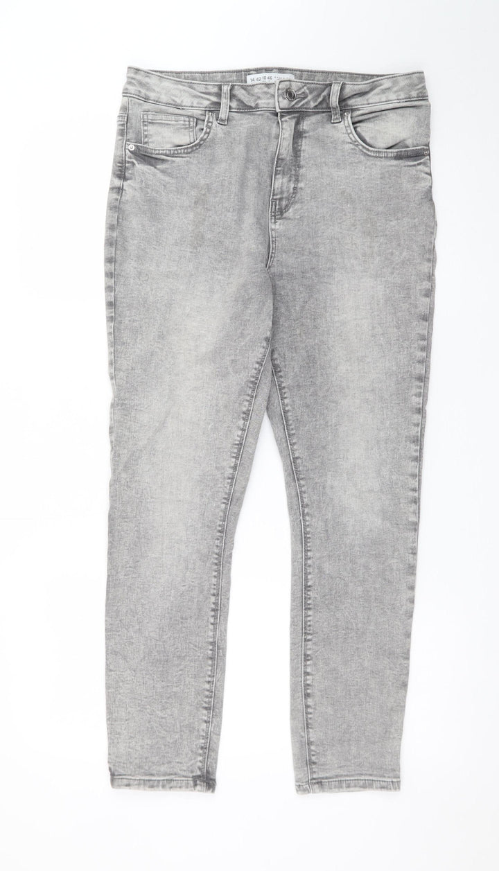 Primark Women’s Grey Skinny Stretch Denim Jeans Size 14