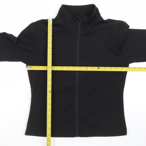 H&M Move Womens Black Slim Fit Lightweight Zip Jacket Size M