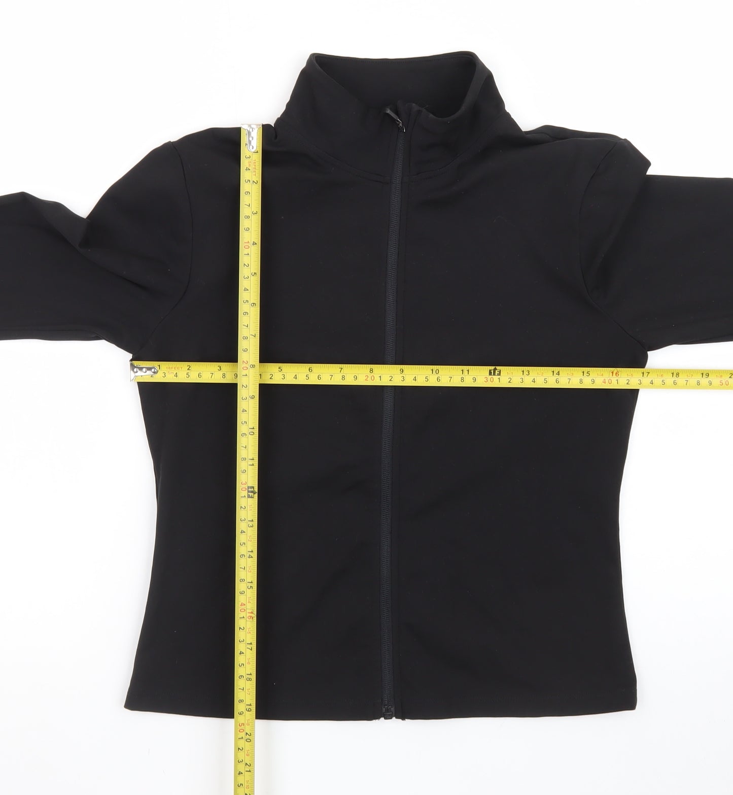 H&M Move Womens Black Slim Fit Lightweight Zip Jacket Size M