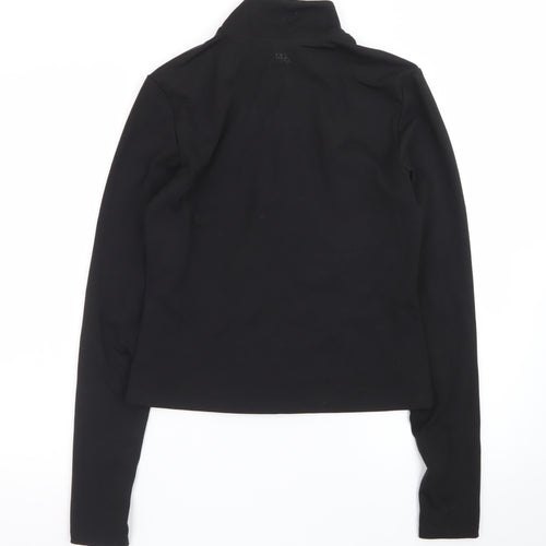 H&M Move Womens Black Slim Fit Lightweight Zip Jacket Size M