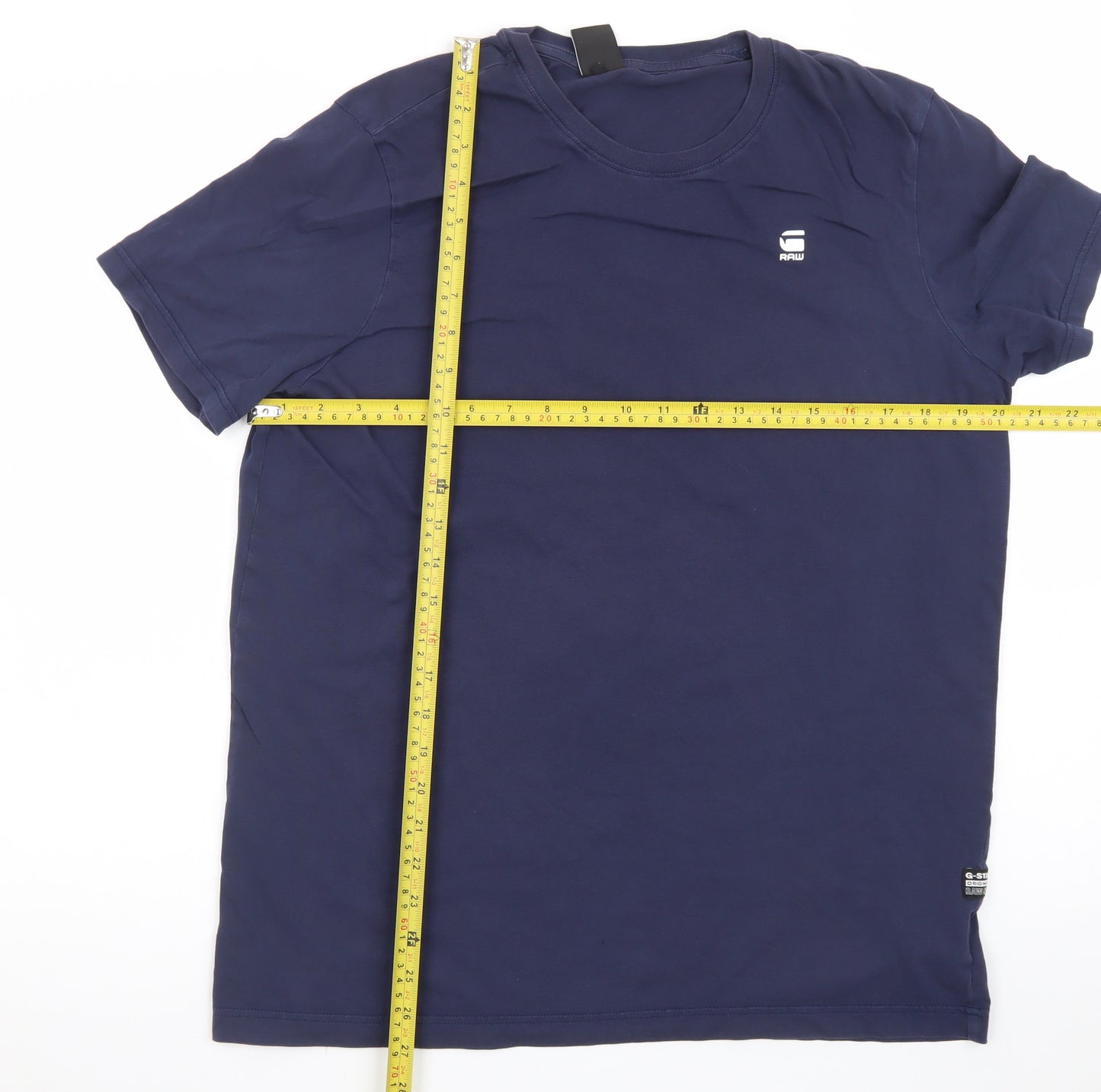 G-Star RAW Men's Blue XL Crew Neck Cotton T-Shirt