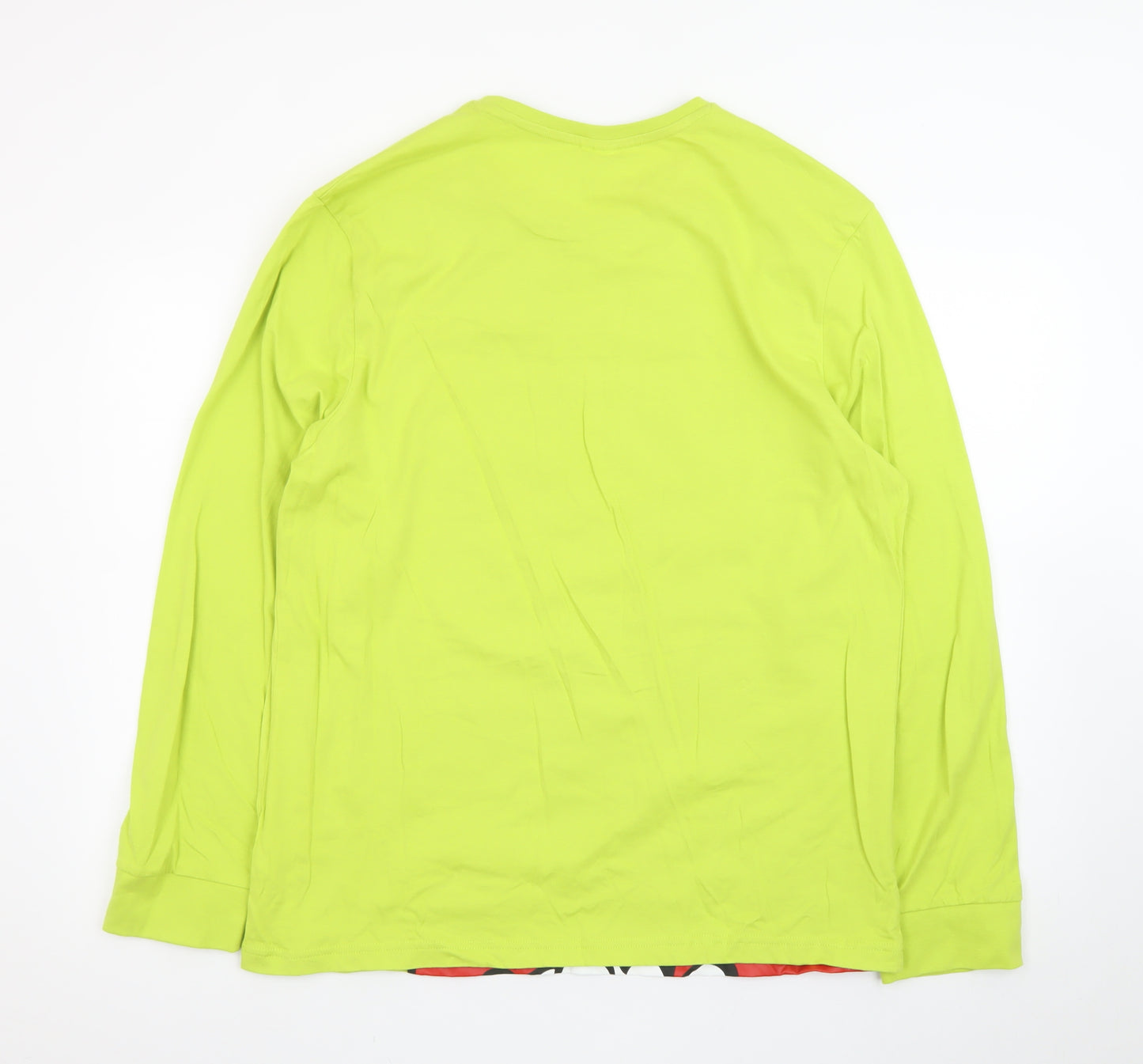 The Grinch Men's Green Long Sleeve Christmas Graphic T-Shirt Size L
