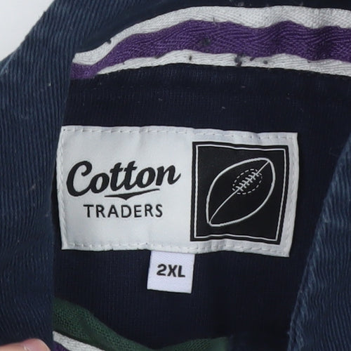 Cotton Traders Mens Multicoloured Rugby Nations Polo Shirt 2XL