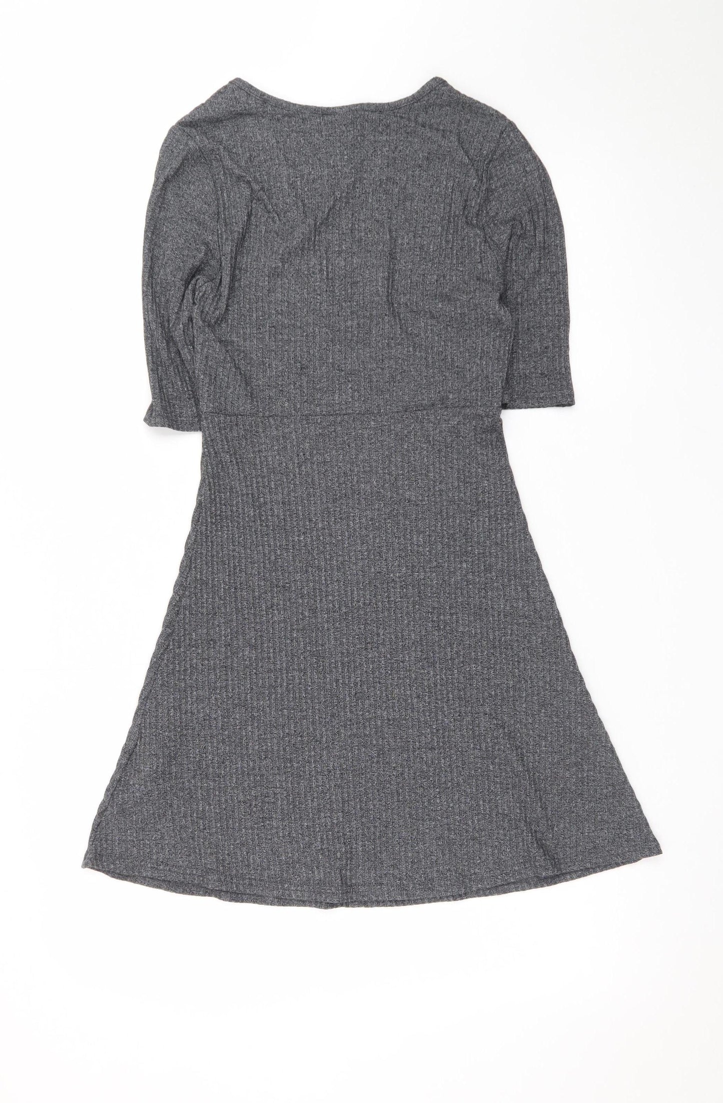 Sparkle & Fade Women’s Grey Knit A-Line Stretch Dress XS