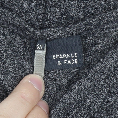 Sparkle & Fade Women’s Grey Knit A-Line Stretch Dress XS