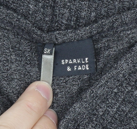 Sparkle & Fade Women’s Grey Knit A-Line Stretch Dress XS