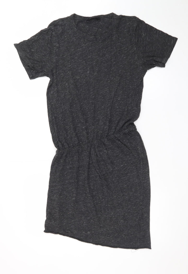 AllSaints Women's Grey Short Sleeve T-Shirt Dress Size S