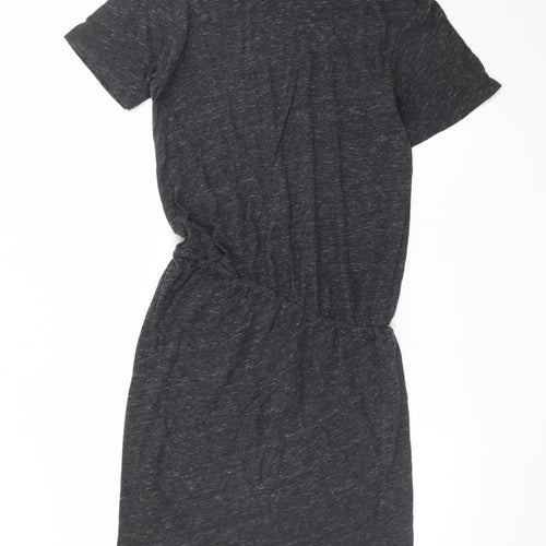 AllSaints Women's Grey Short Sleeve T-Shirt Dress Size S
