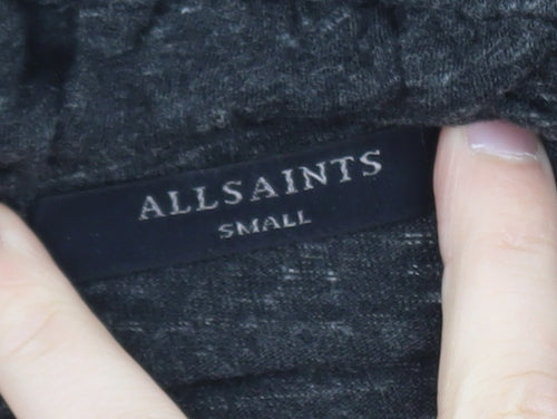 AllSaints Women's Grey Short Sleeve T-Shirt Dress Size S