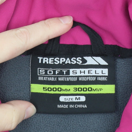 Trespass Women’s Pink Softshell Waterproof Windproof Jacket Size M