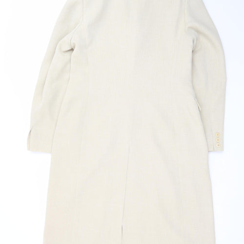 Planet Women Beige Size 12 Long Sleeve Collared Jacket Dress