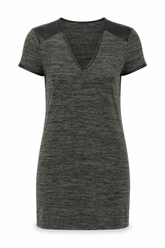 Miss Selfridge Women’s Green Bodycon Dress Size 8 Short Sleeve V-Neck