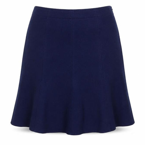 Marks and Spencer Per Una Womens Navy A-Line Midi Skirt Size 16 Wool Blend